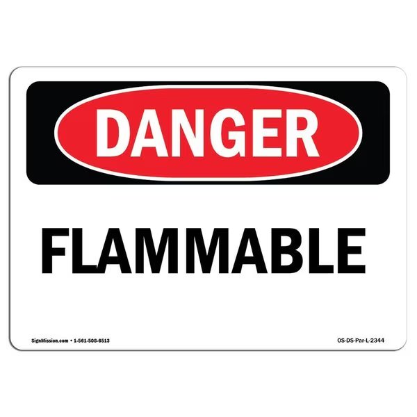 Safety Sign, OSHA Danger, 12